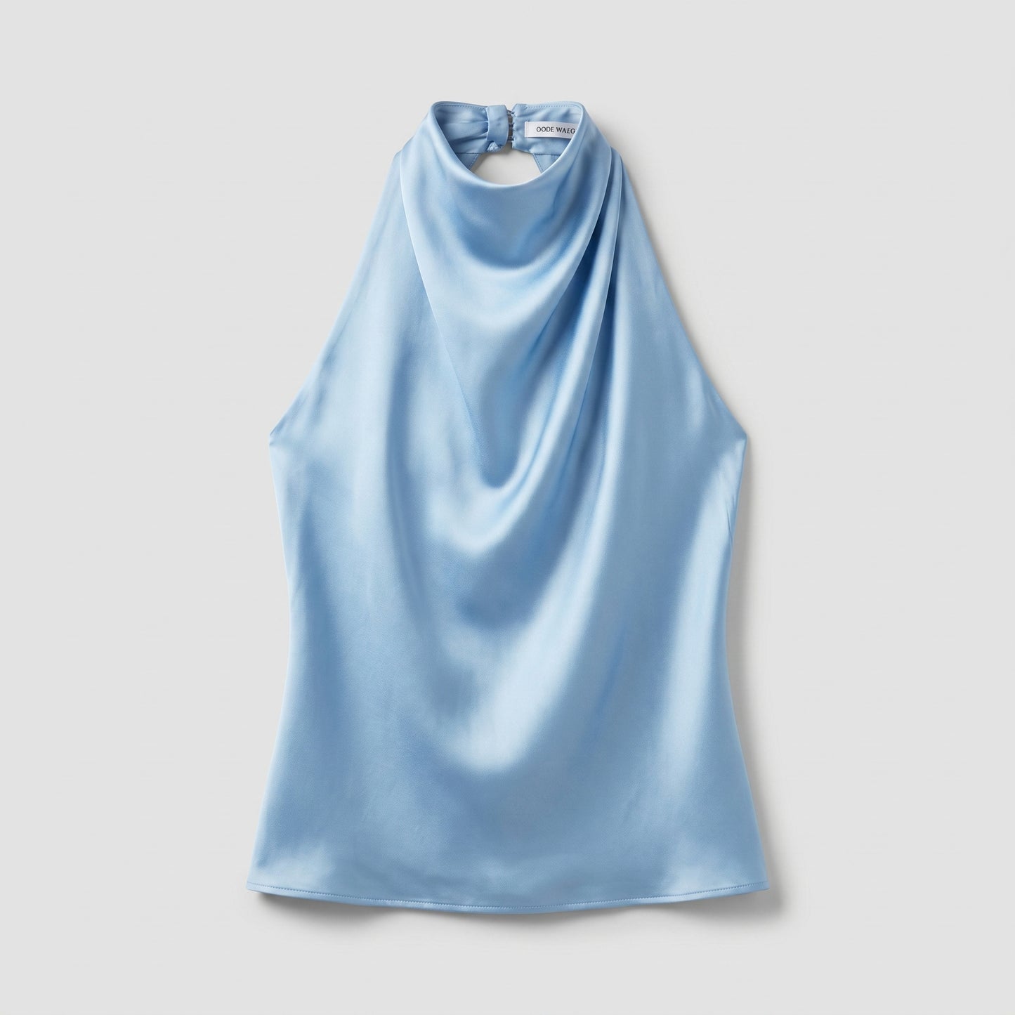 Satin High Neck Halter Top