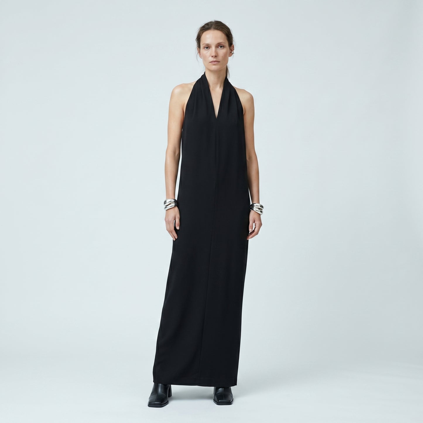 Halter Neck Bow Maxi Dress