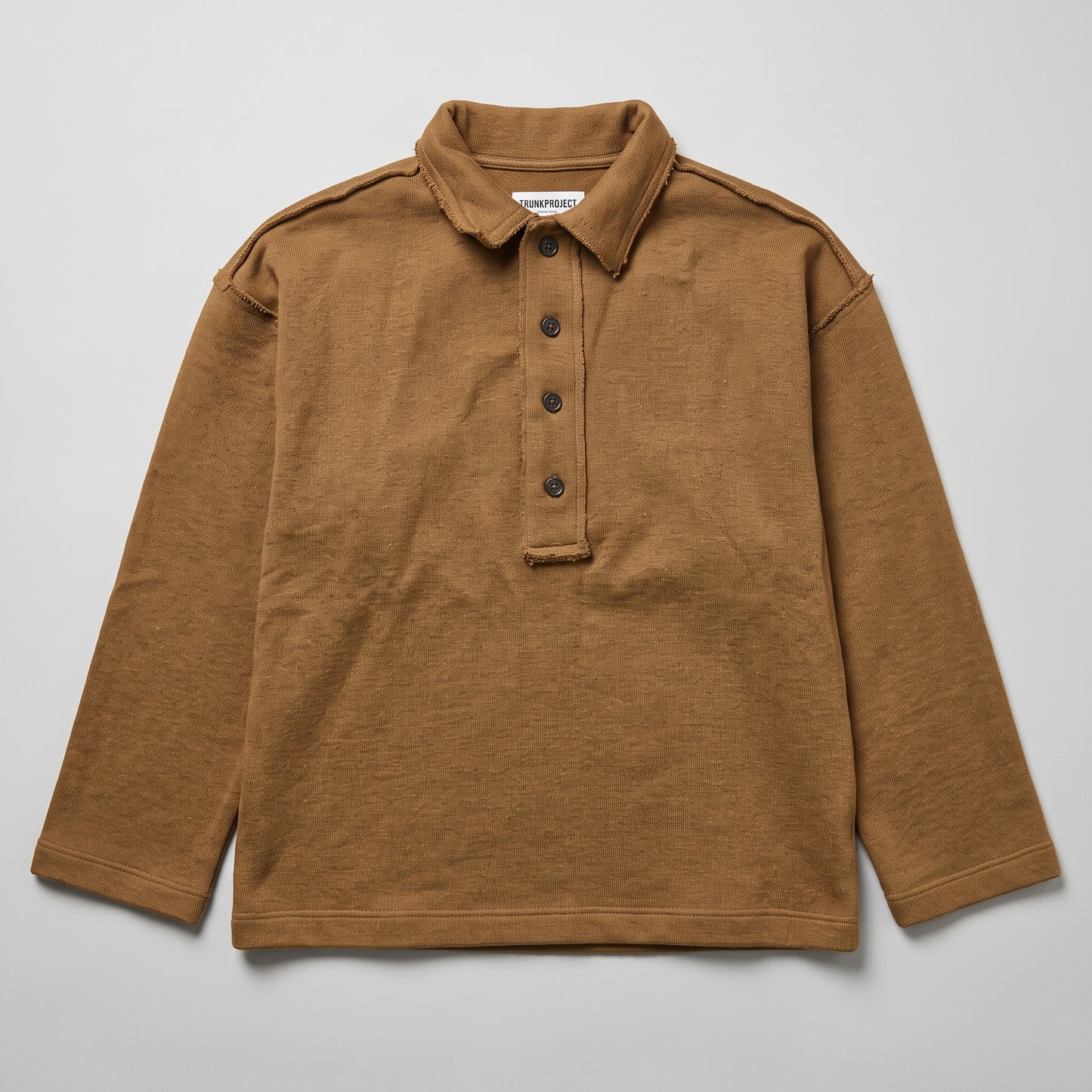 Raw Edge Cotton Knit Polo