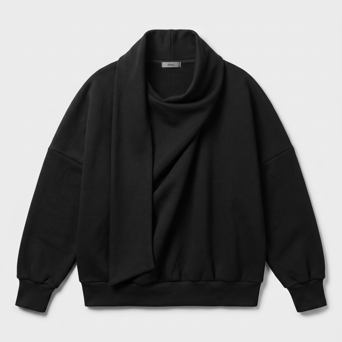 Draped Cowl Neck Sweatshirt