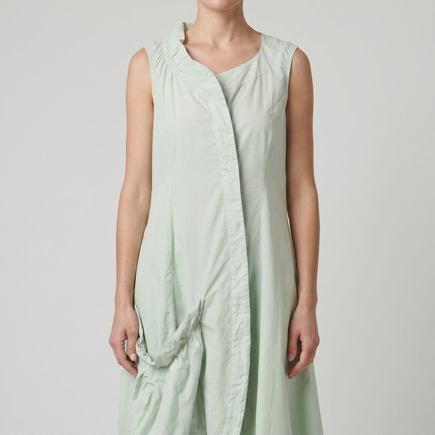 Asymmetric Sleeveless Wrap Vest