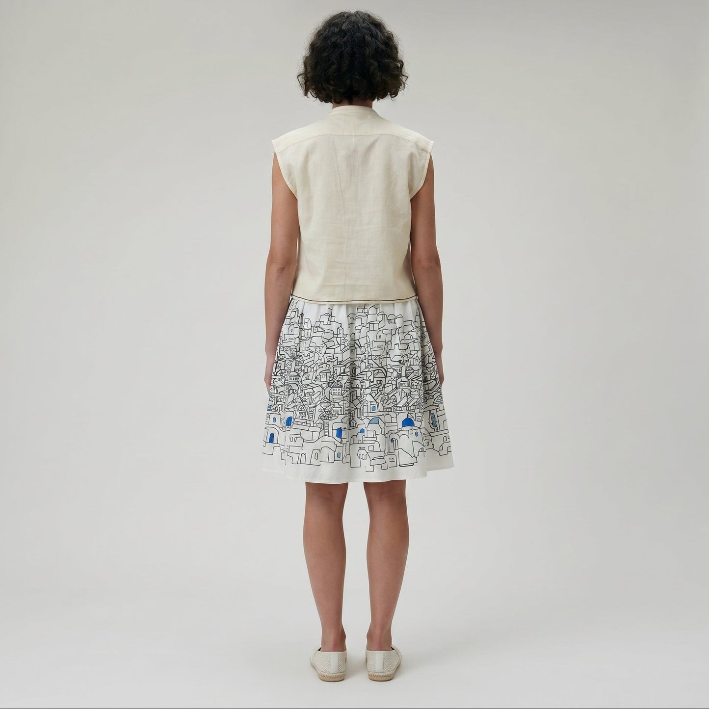 Embroidered Architectural Structured Vest