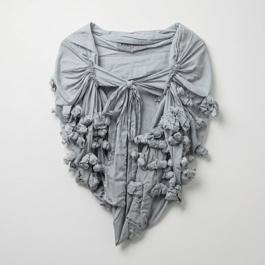 Textured Ruffle Tie Shrug