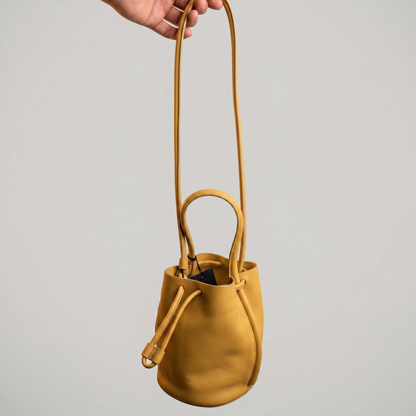 Minimalist Leather Bucket Bag