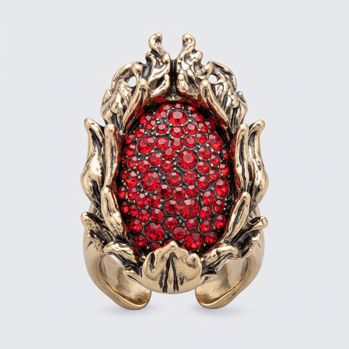 Ornate Crystal Statement Ring