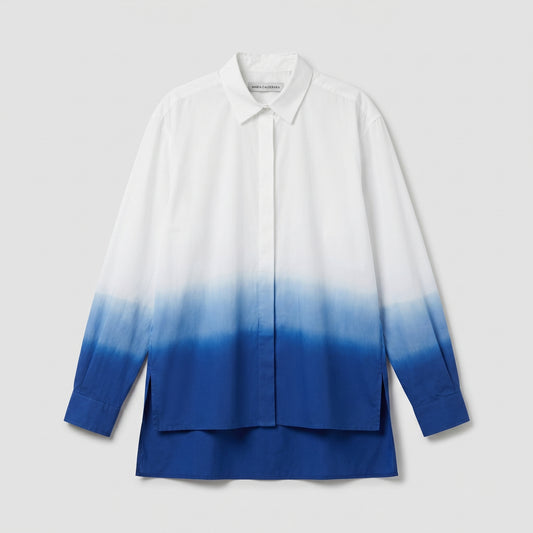 Ombré Dip-Dye Cotton Shirt