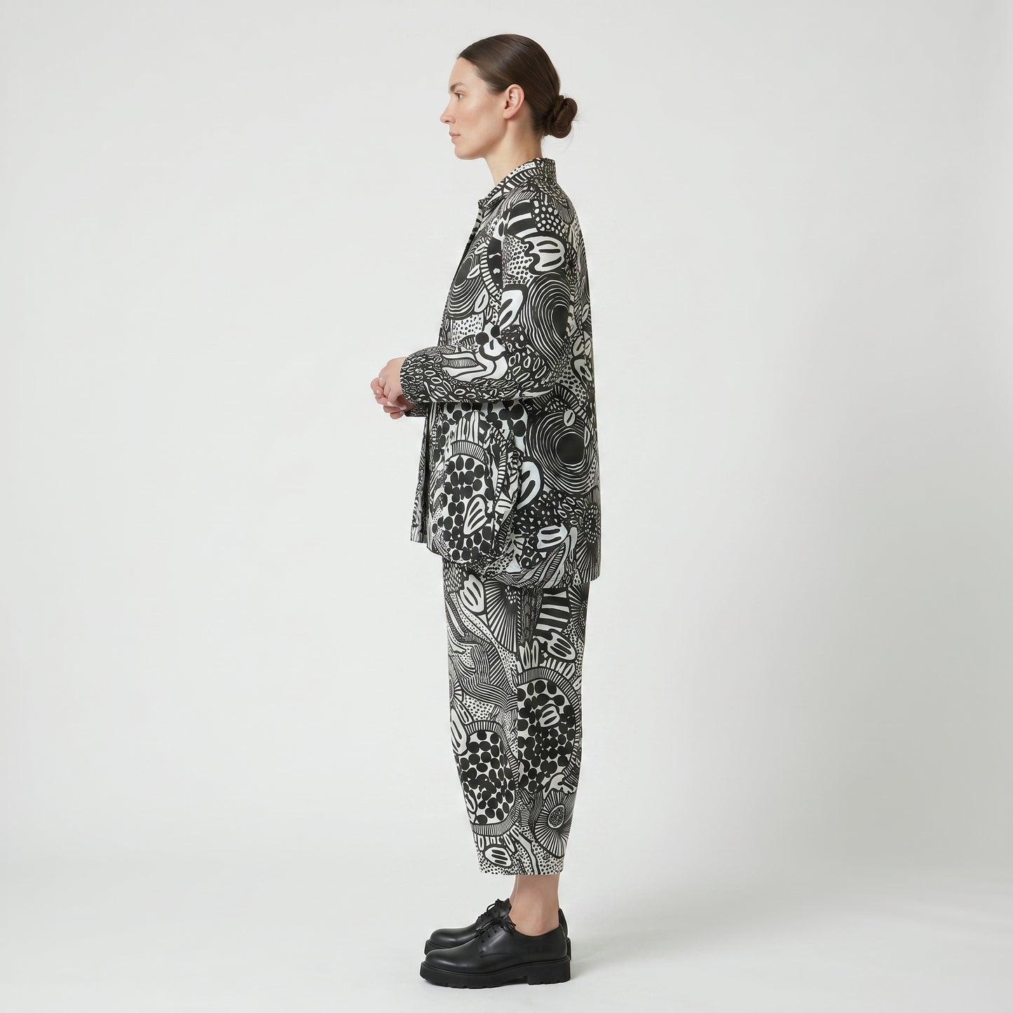 Monochrome Graphic Print Jacket