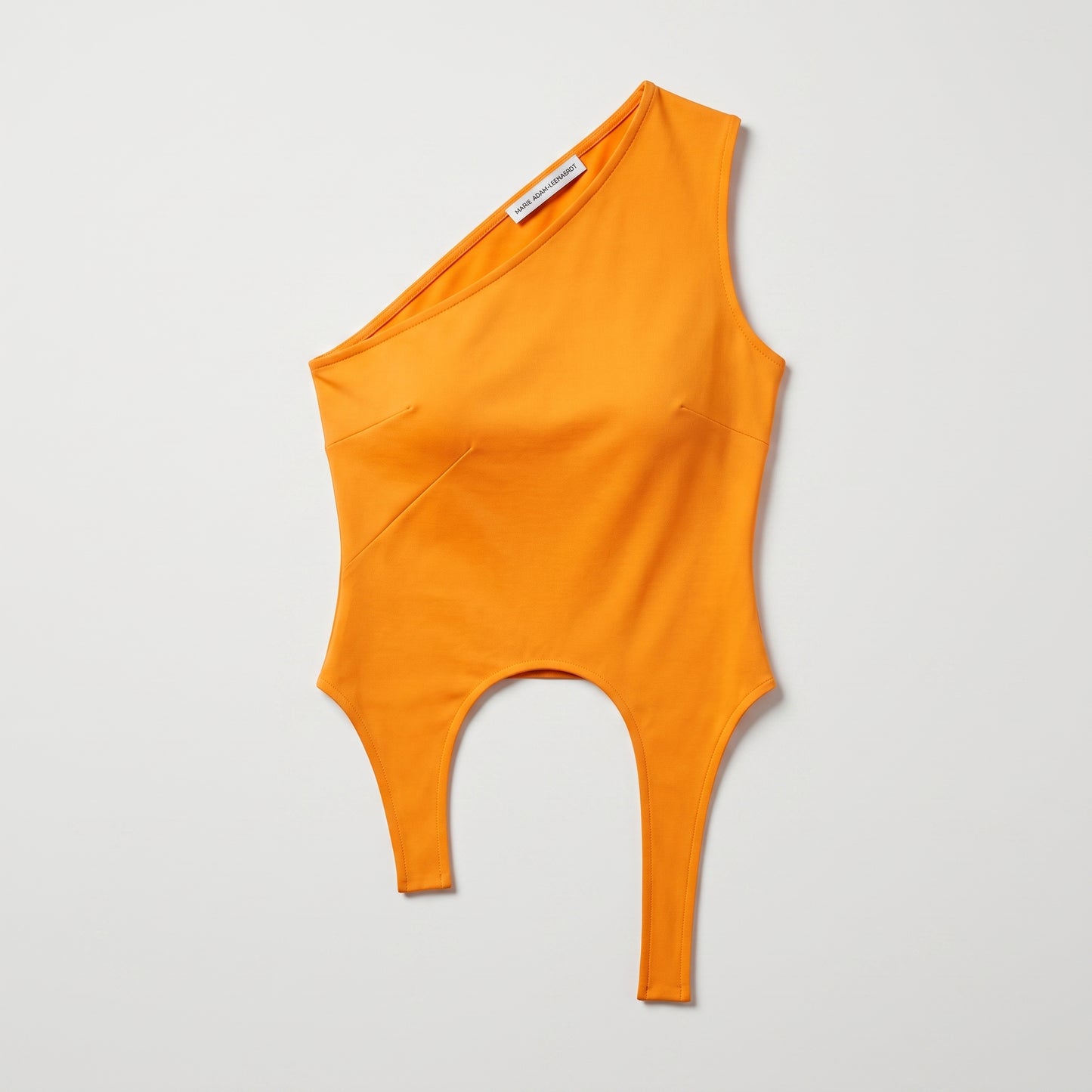 Asymmetric Vibrant Orange Crop Top