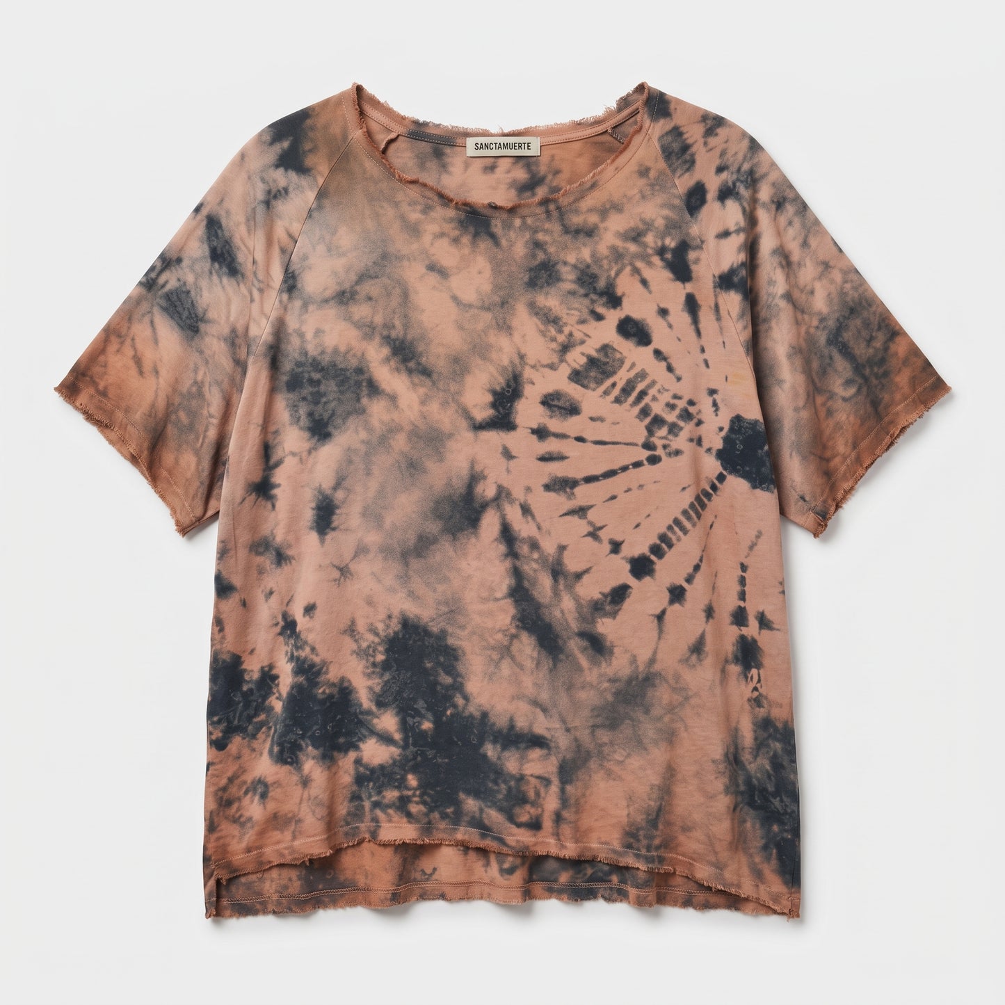 Distressed Tie-Dye Cotton Tee