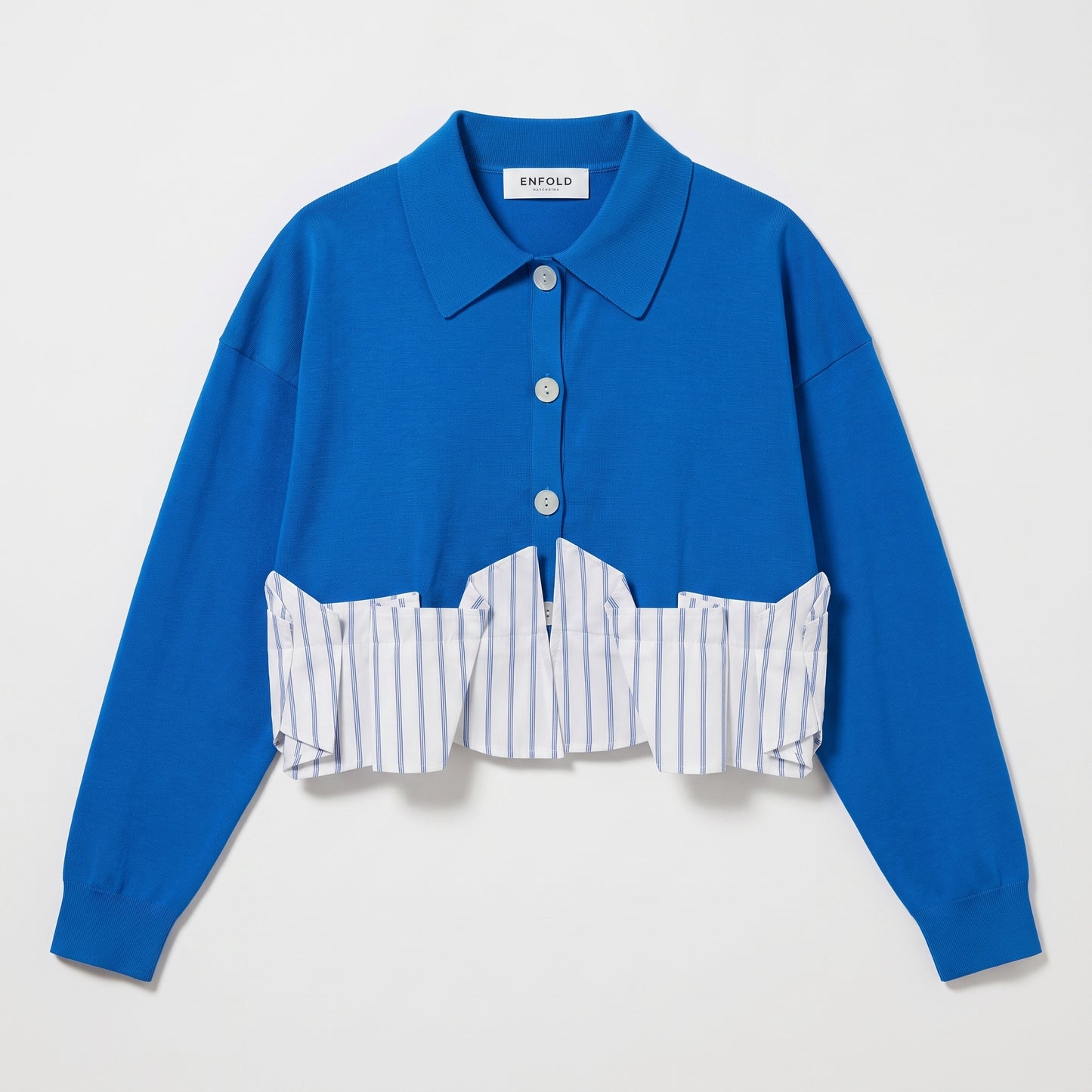 Contrast Hem Polo Cardigan