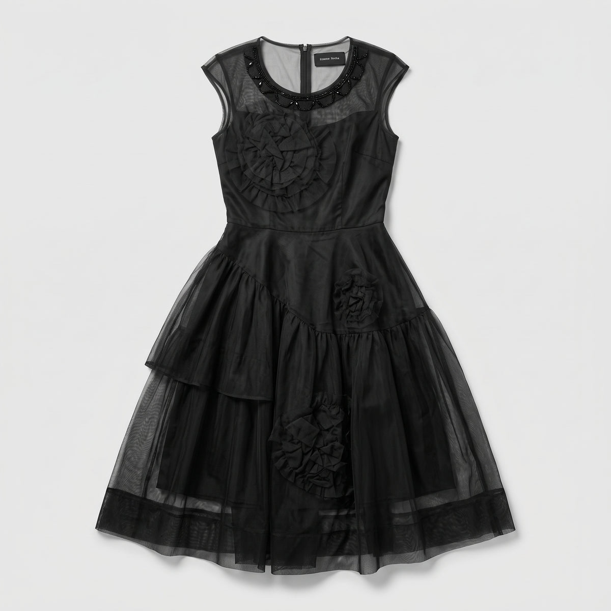 Embellished Tulle Floral Dress