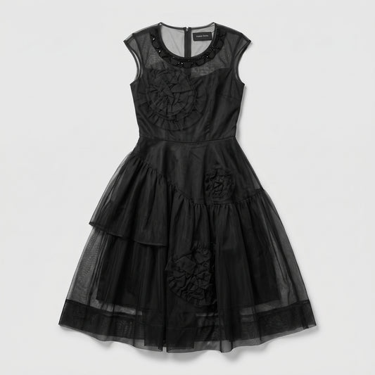 Embellished Tulle Floral Dress