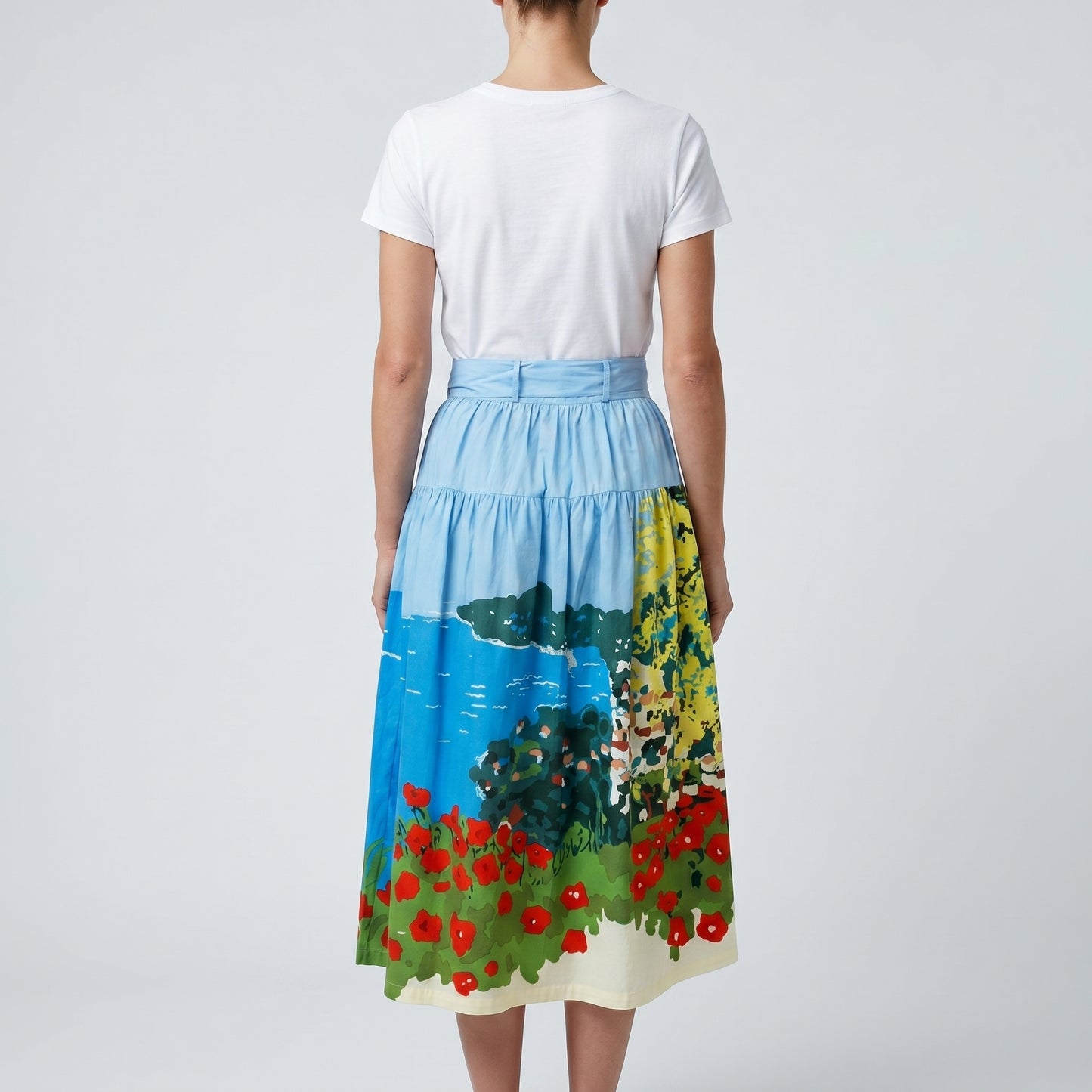 Floral Printed A-Line Skirt