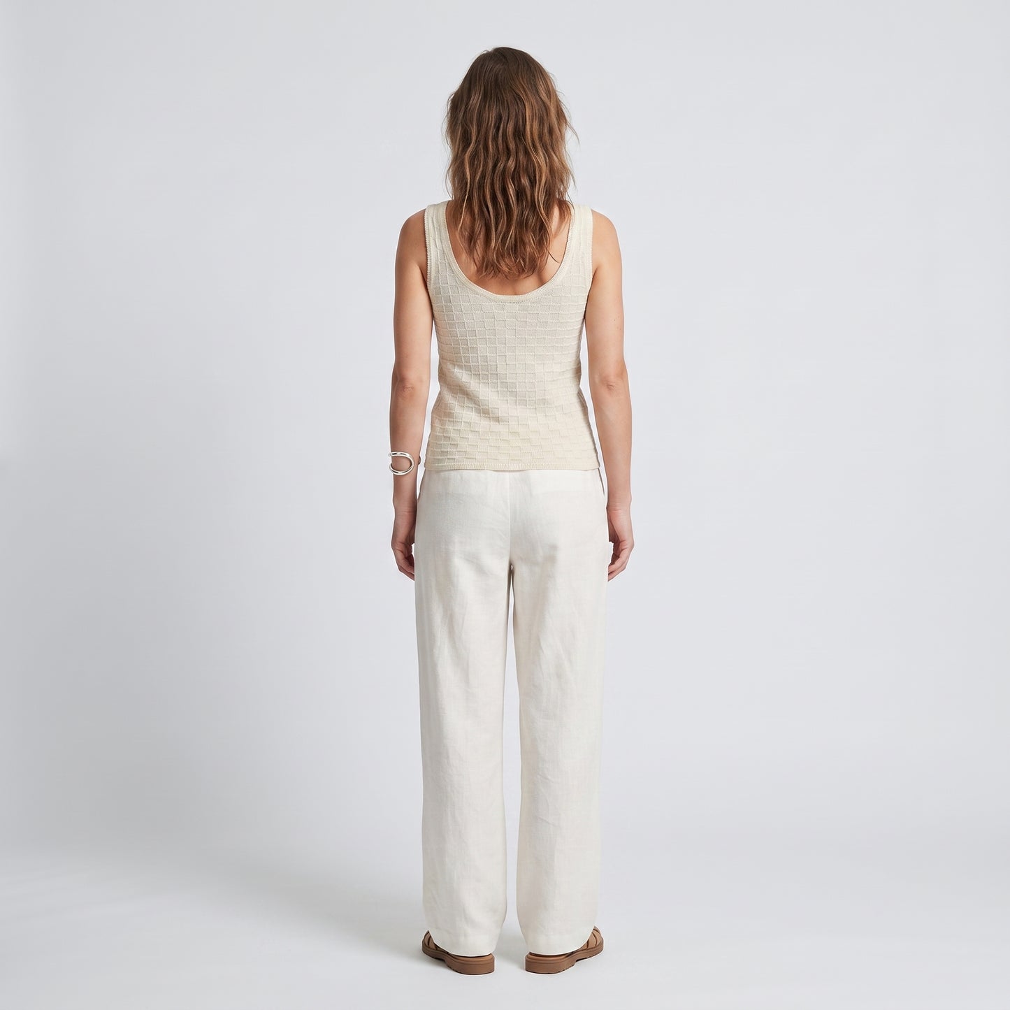 Textured Knit Sleeveless Top