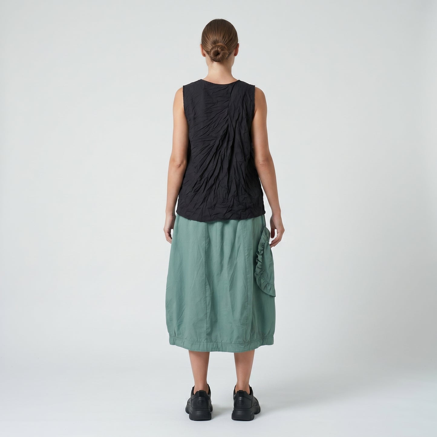 Avant-Garde Draped Balloon Skirt