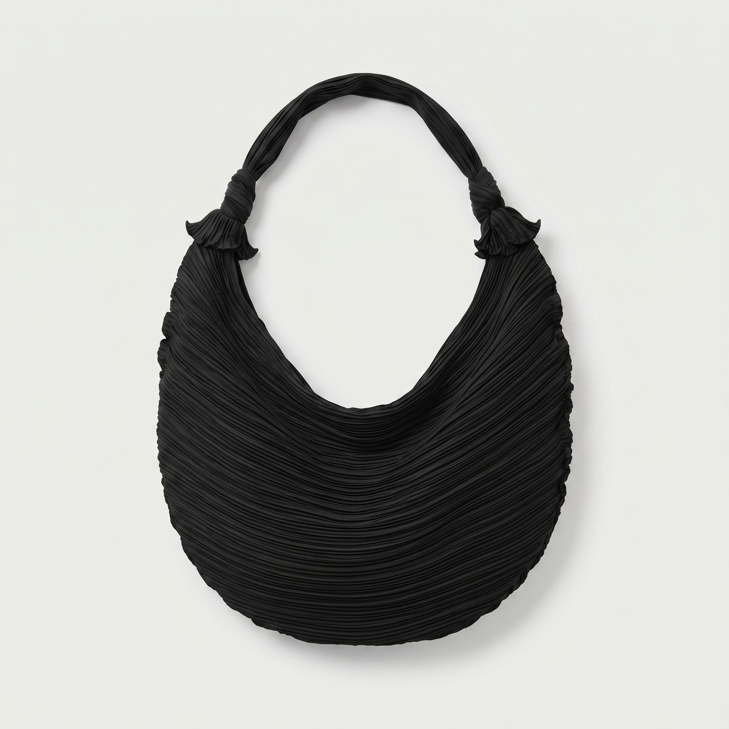Sculptural Pleated Circle Bag