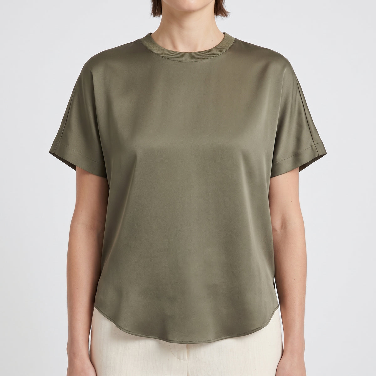 Minimalist Olive Crewneck Tee