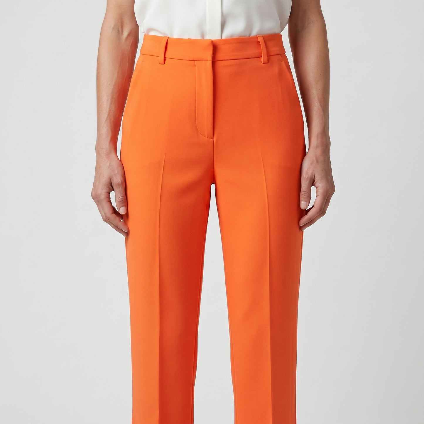 Vibrant Orange Tailored Trousers