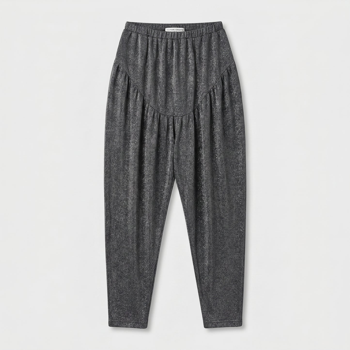 Shimmering Metallic Pleated Trousers