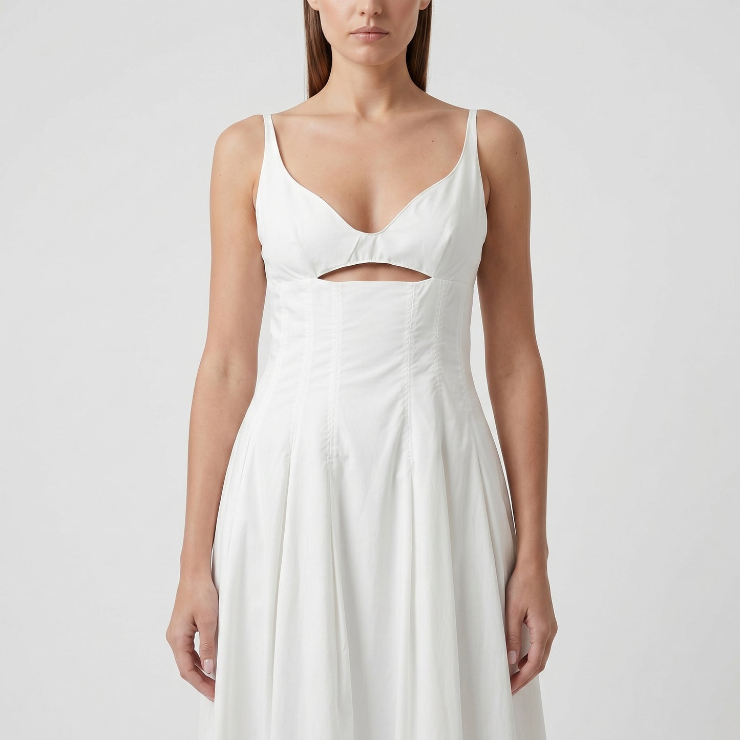 Cutout Cotton Midi Dress