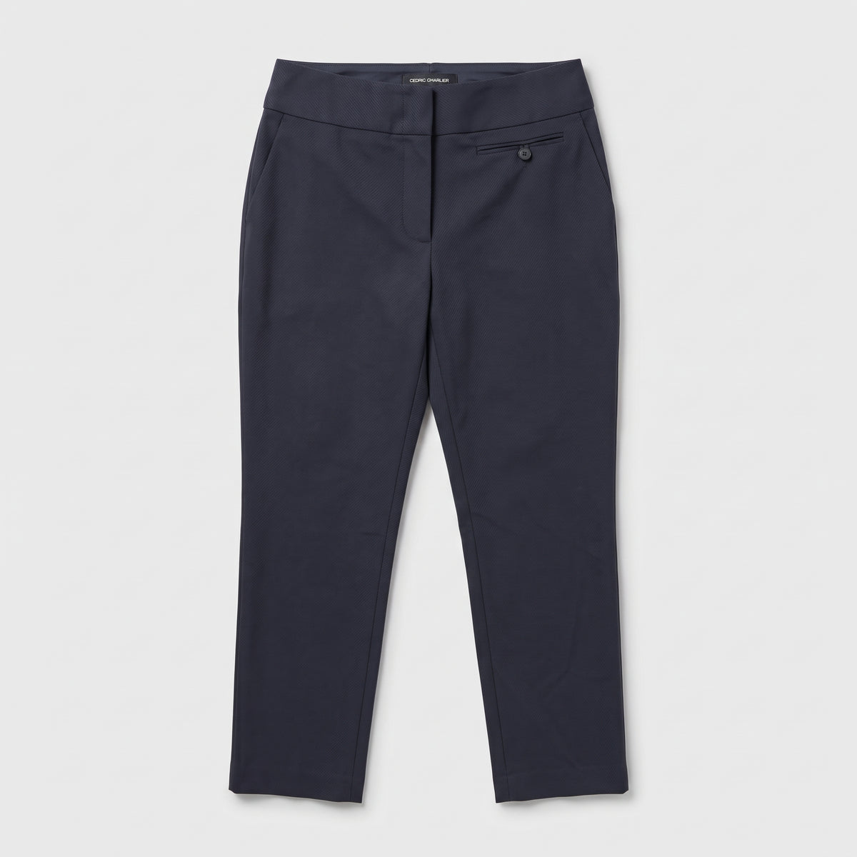 Tailored Navy Cropped Trousers