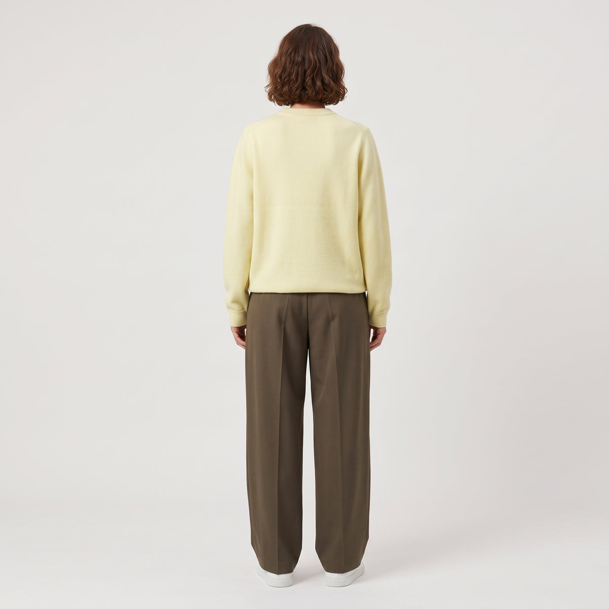 Pastel Yellow Crewneck Knit