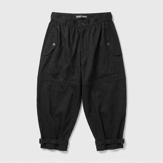 Structured Black Utility Trousers