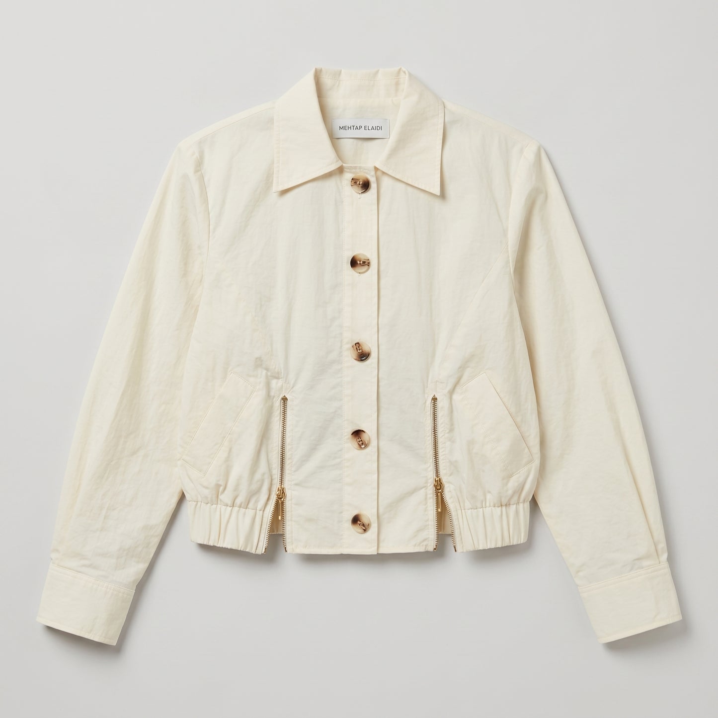 Cropped Zip Detail Utility Jacket
