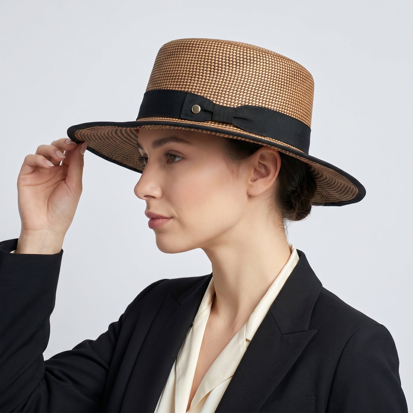 Woven Straw Wide Brim Hat
