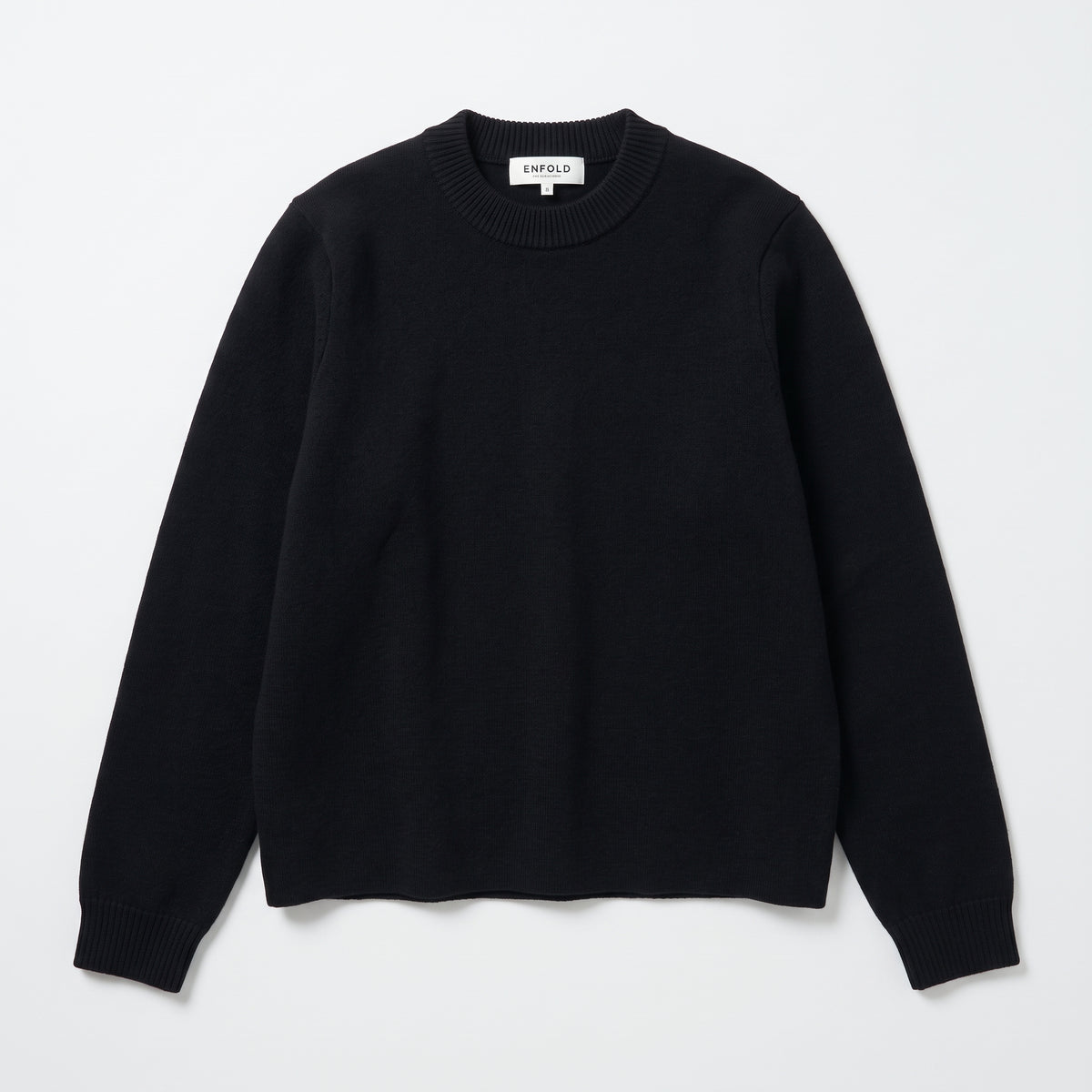 Classic Black Crewneck Knit Sweater
