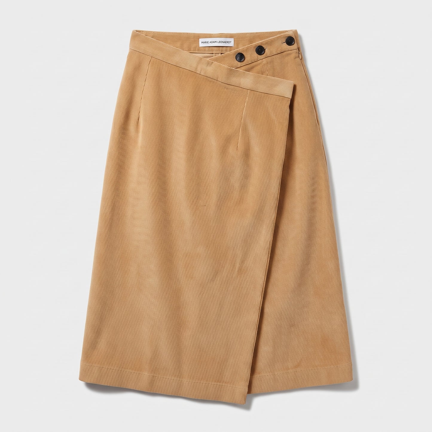 Corduroy Asymmetric Wrap Skirt