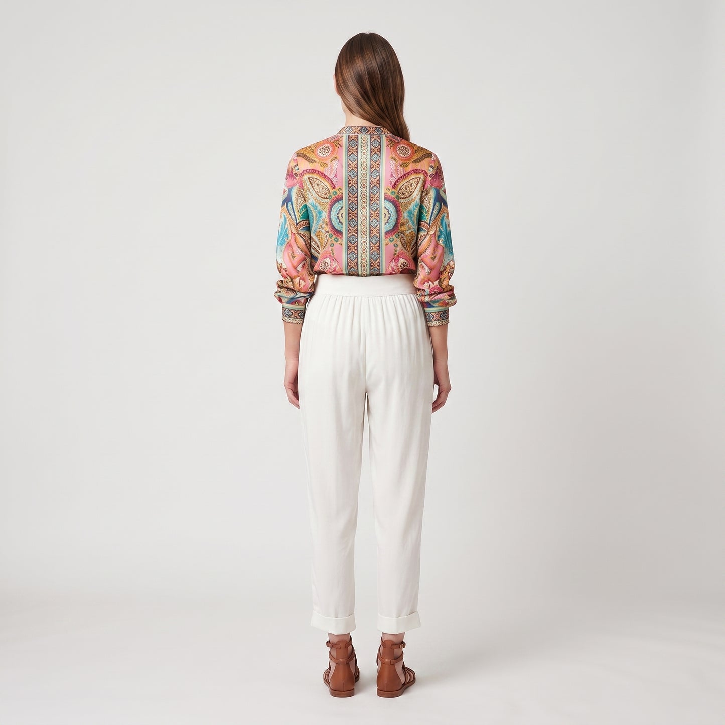 Elegant Tie-Waist Tapered Trousers