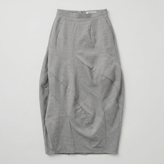 Architectural Paneled Tailored Skirt