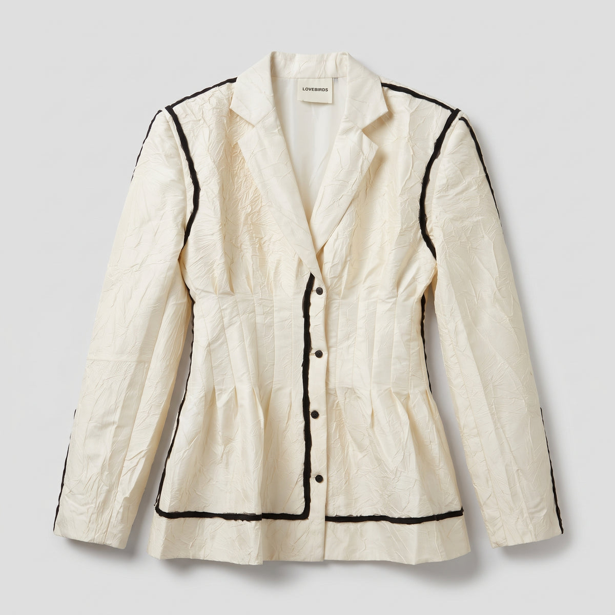 Textured Tailored Contrast Blazer