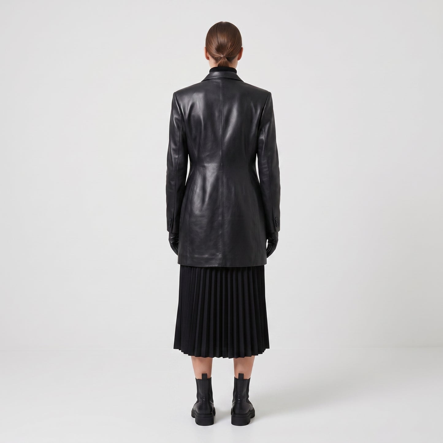 Structured Black Leather Jacket