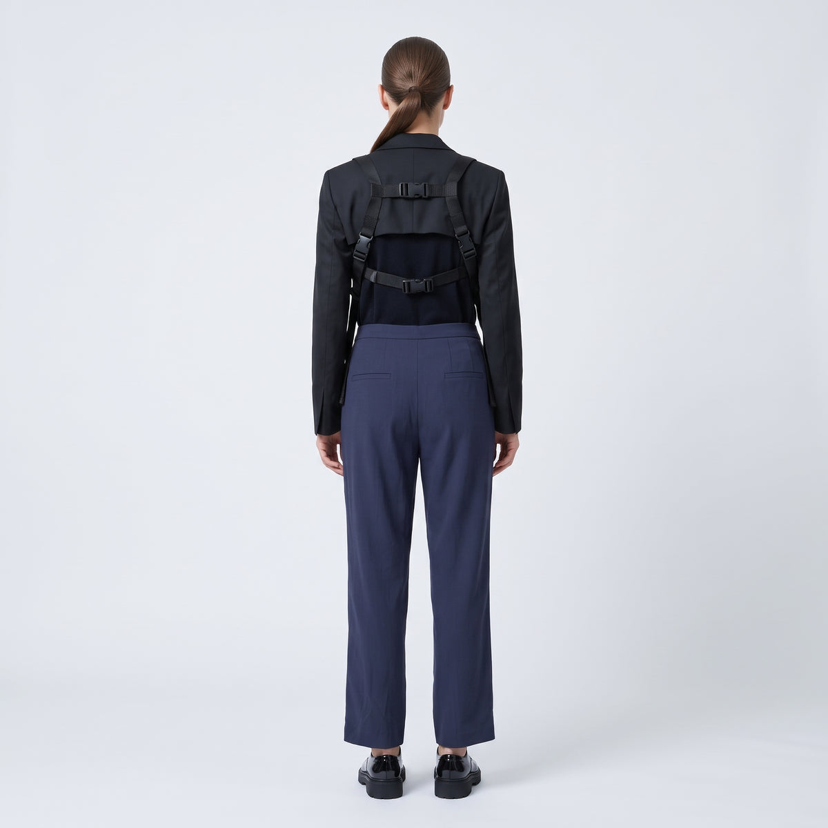 Classic Navy Pleated Trousers