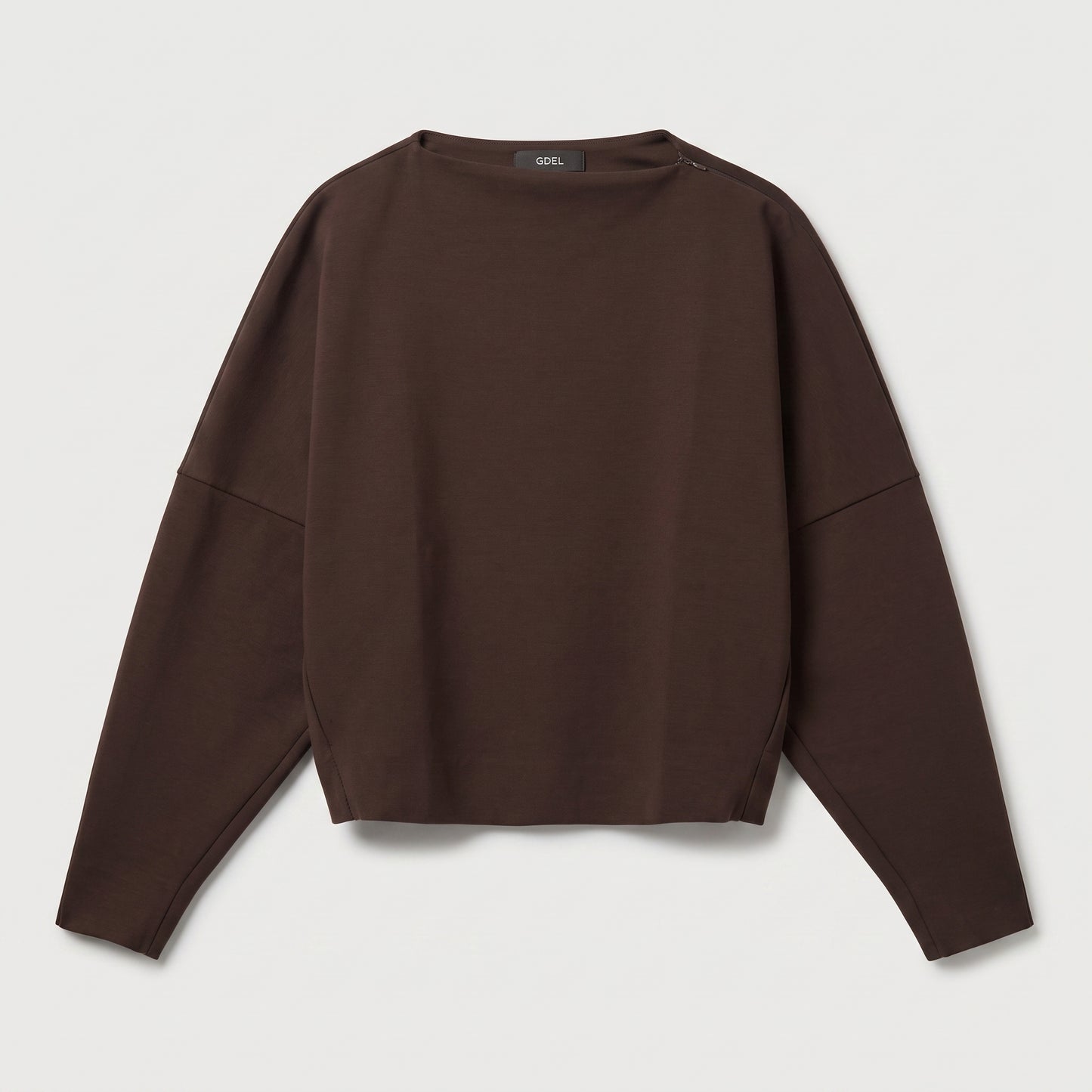 Minimalist Chocolate Boatneck Pullover