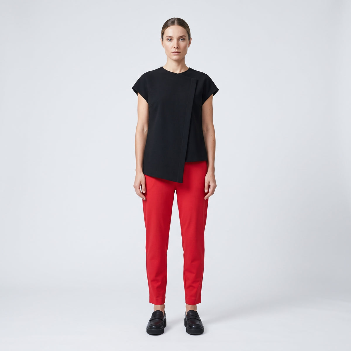 Tailored Vibrant Red Slim Trousers