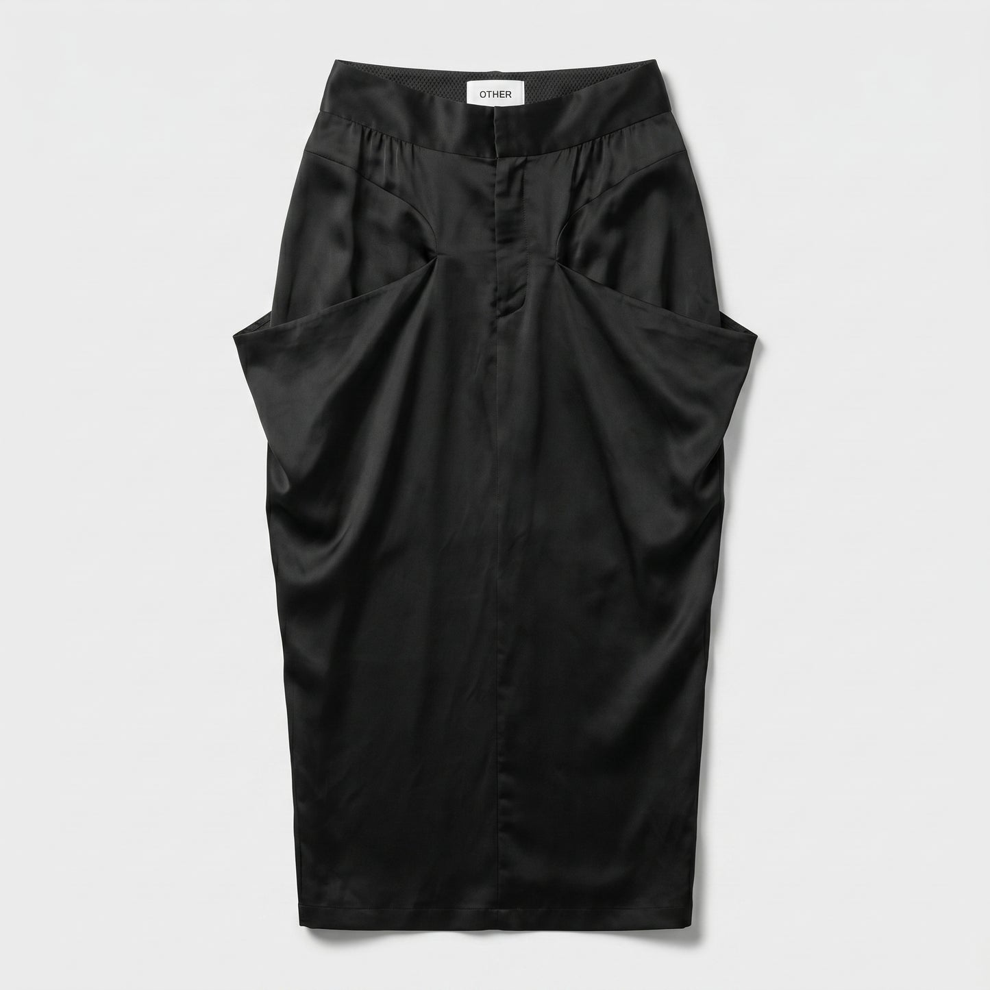 Draped Satin floor lengh Skirt