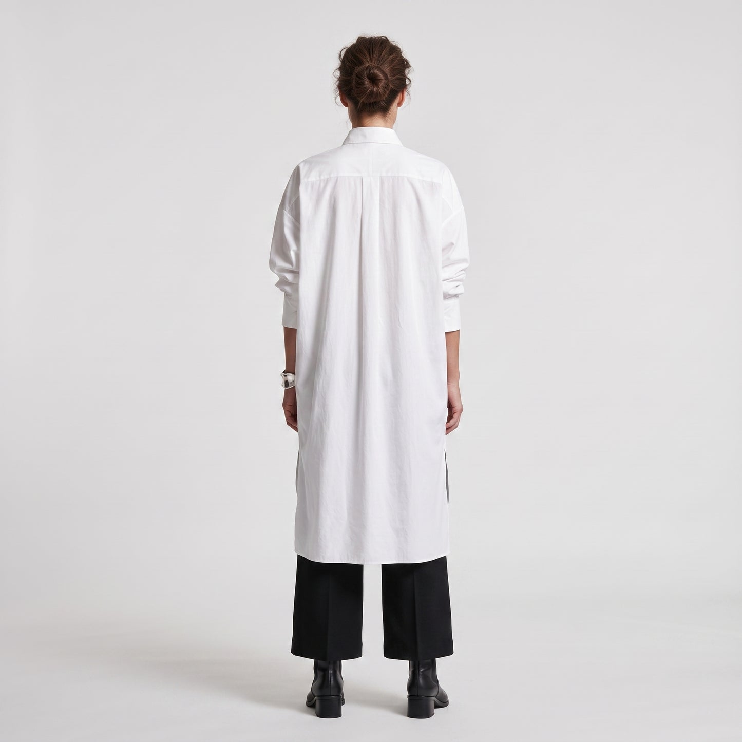 Oversized Crisp Cotton Shirt Dress