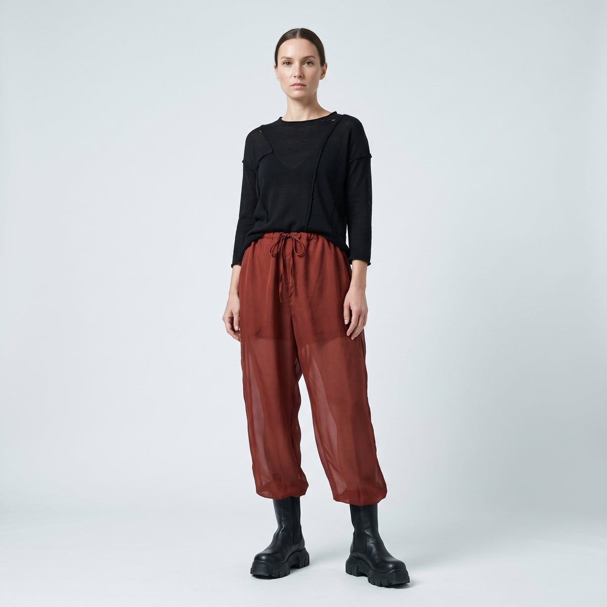 Sheer Rust Drawstring Trousers