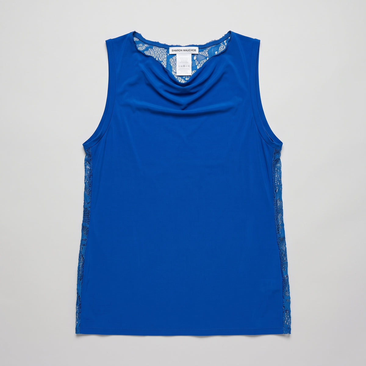 Cobalt Blue Lace Panel Tank