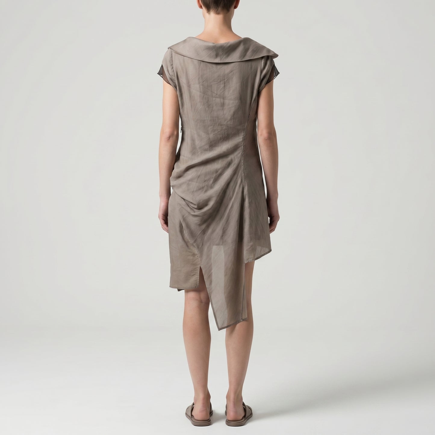 Draped Asymmetric Knot Sleeveless Top