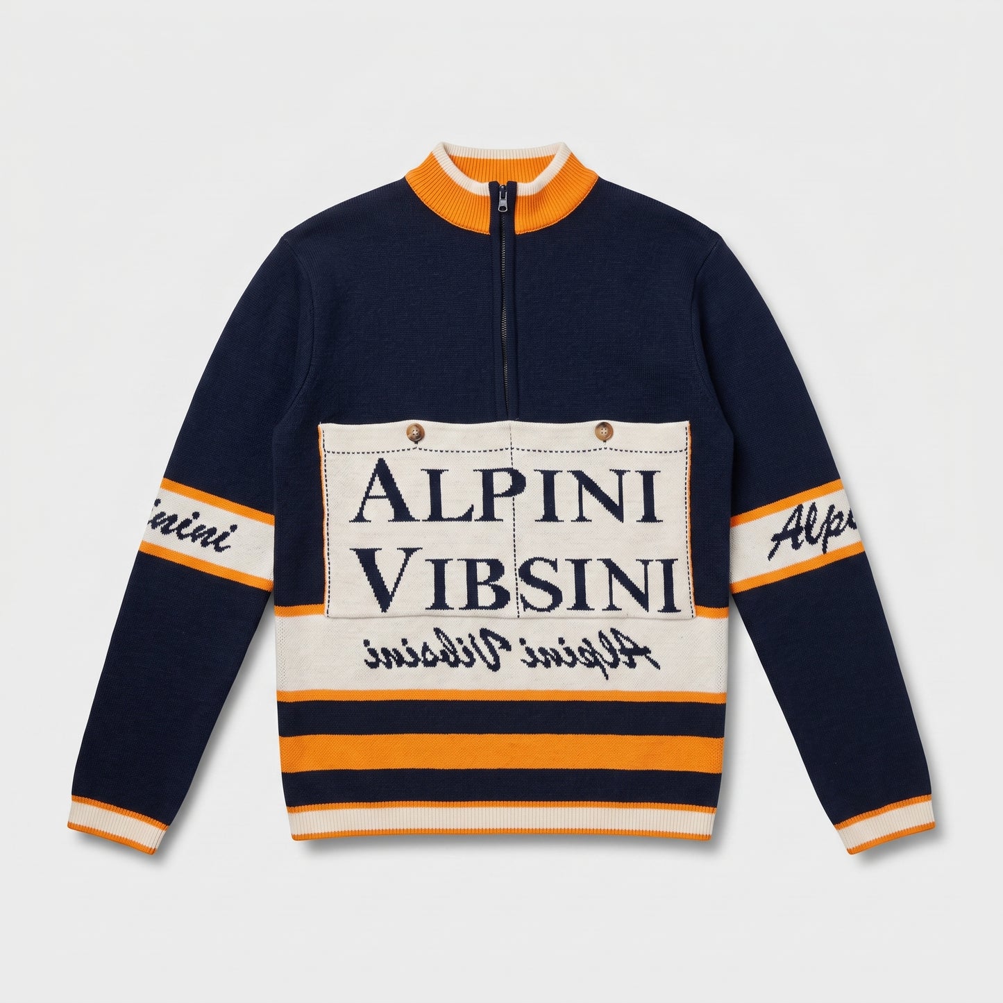 Graphic Quarter-Zip Knit Pullover