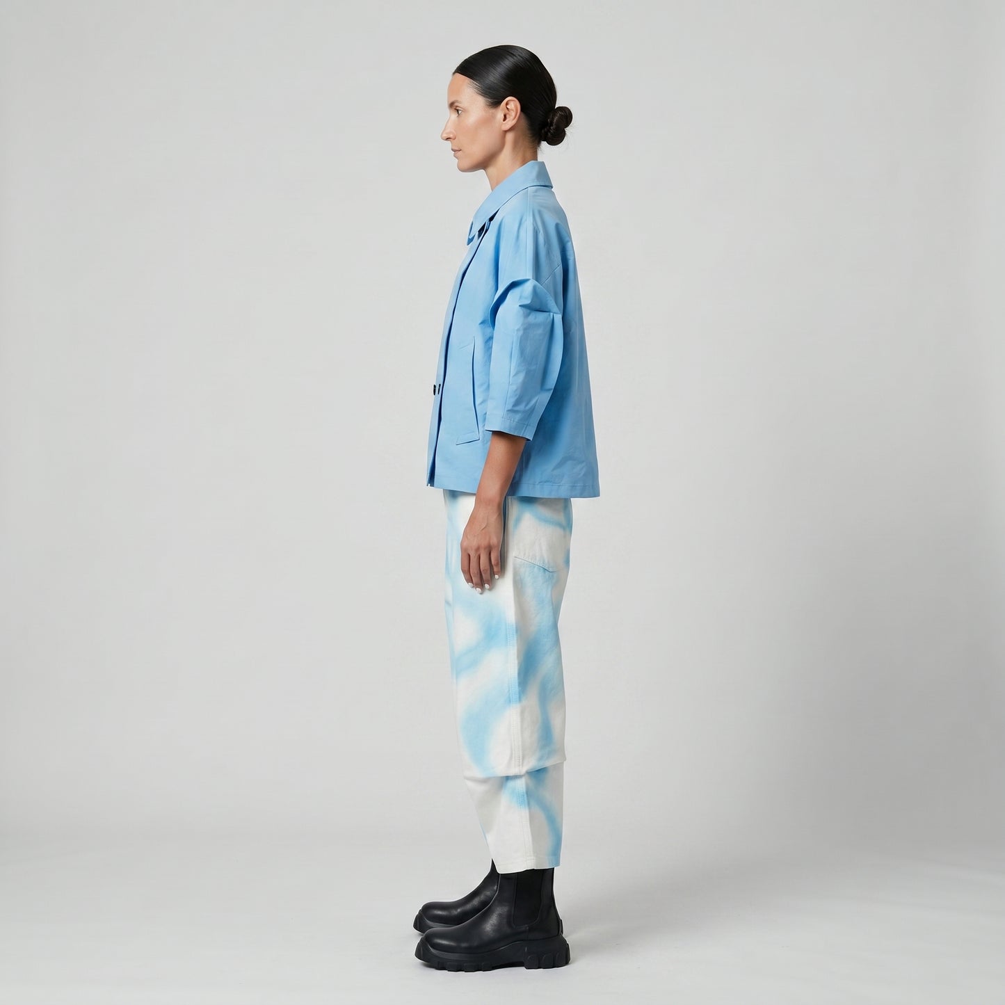 Sculptural Double Breasted Cropped Jacket