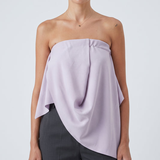 Asymmetric Lavender Sculptural Top