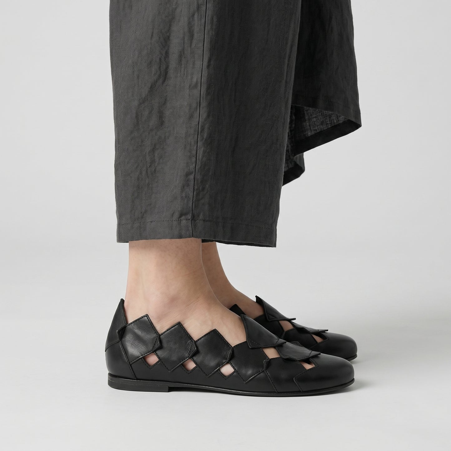 Artisan Cutout Leather Flats