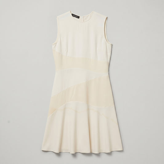 Sleeveless Paneled A-Line Dress