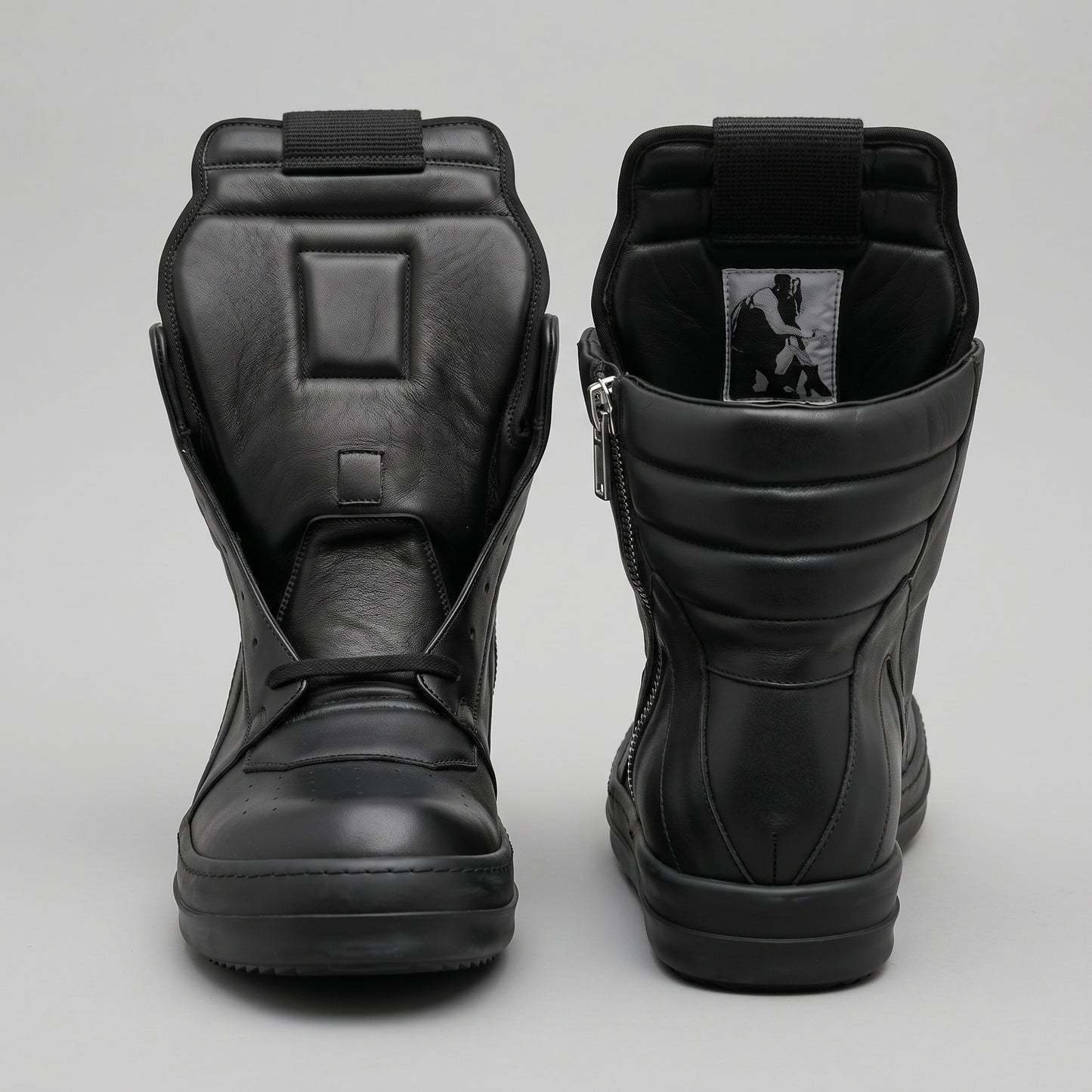 Avant-Garde Leather High-Top Sneakers