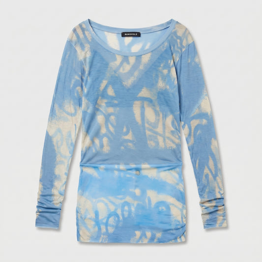 Abstract Print Long Sleeve Top